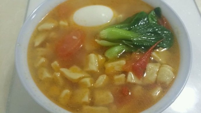 西红柿青菜疙瘩汤