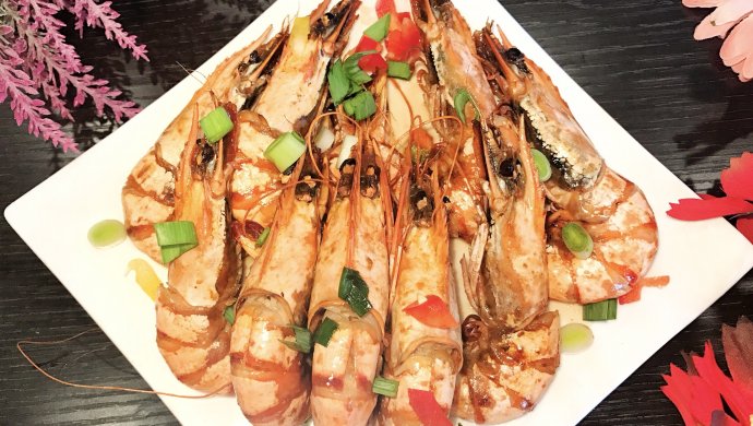 黄酒焖大虾