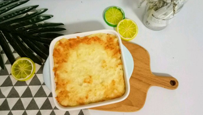 芝士焗咸蛋黄土豆泥