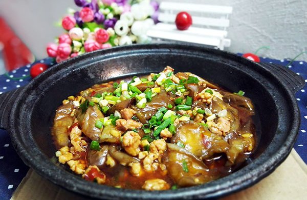 少油肉末茄子
