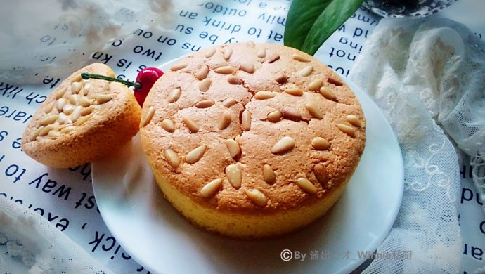 【松子豆浆戚风蛋糕】5寸德国Miji爱心菜
