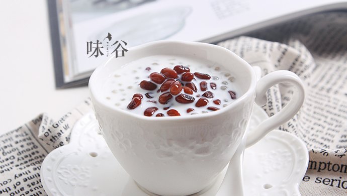 夏日甜品――红豆牛奶西米露