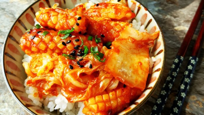 韩式酸辣鱿鱼拌饭
