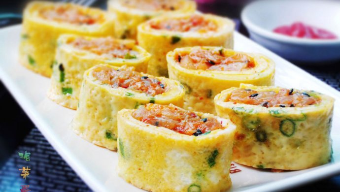 泡菜鸡蛋卷