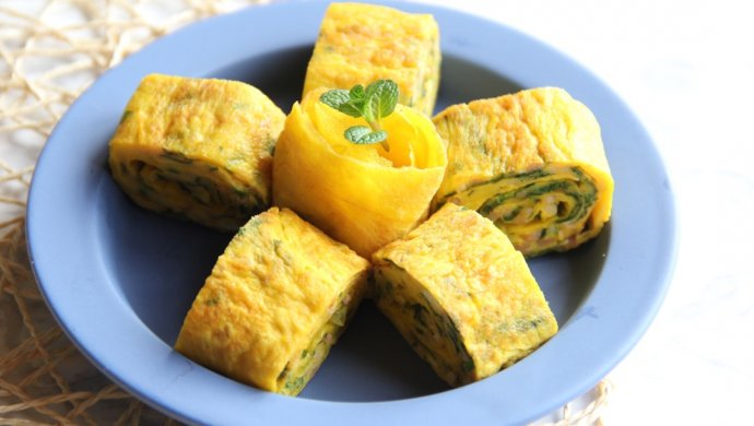 培根菠菜厚蛋烧