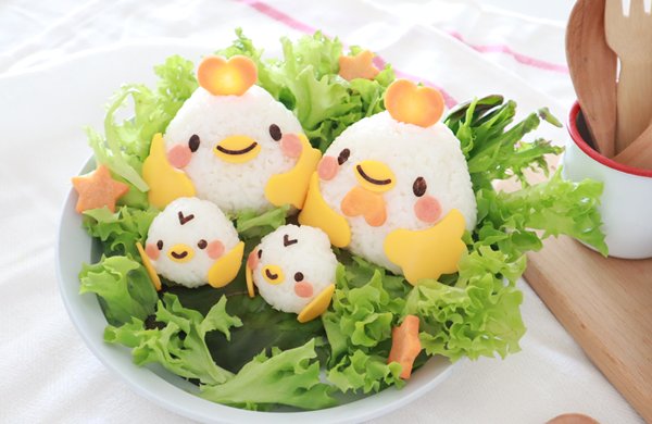 萌萌小鸡一家饭团