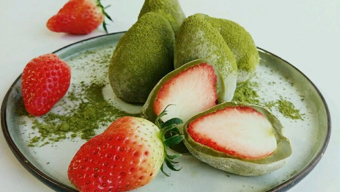 抹茶草莓大福