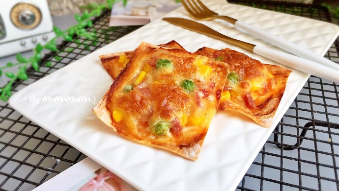 十分钟快手早餐―馄饨皮版培根披萨