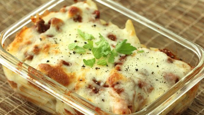 【西餐系列】经典肉酱焗意大利面