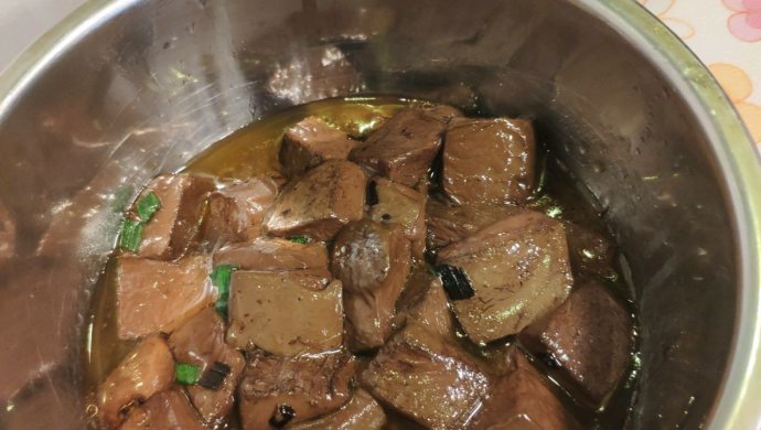 葱炒鸭血