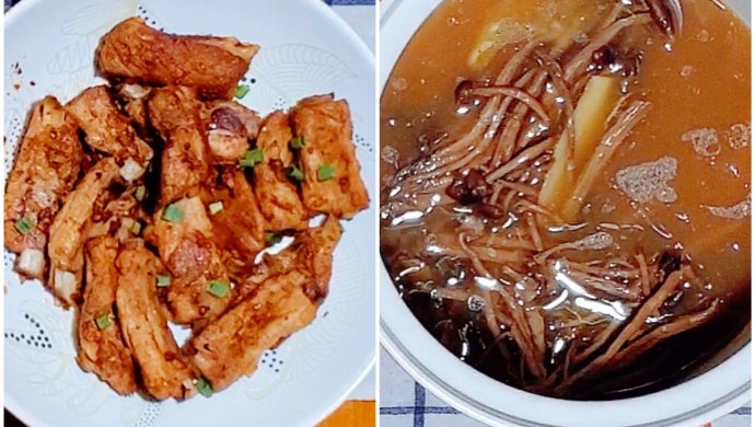 【生酮饮食・真酮】蒜香排骨+排骨汤（生酮减肥食谱）