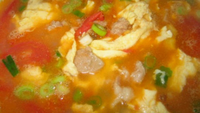 肉片西红柿鸡蛋汤（抗癌生酮饮食）