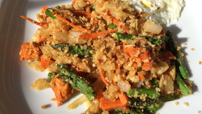 【杂蔬菜花炒饭】低碳水饮食
