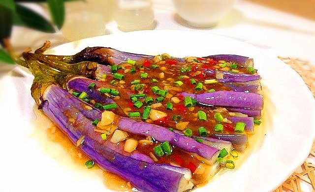 花样蒸茄子――――夏日健康饮食