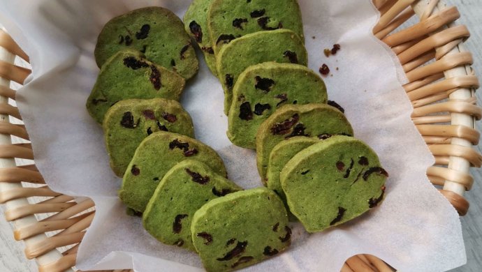 抹茶蔓越莓饼干