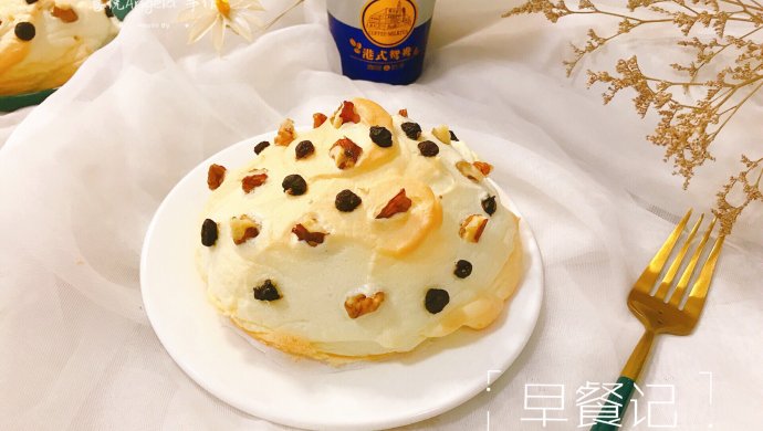 简单版舒芙蕾｜核桃黑枸杞烤蛋白