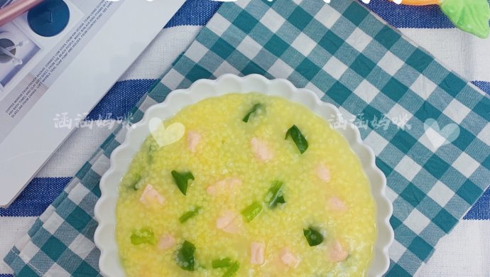 三文鱼小米粥