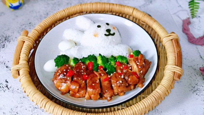 小兔子照烧鸡腿饭