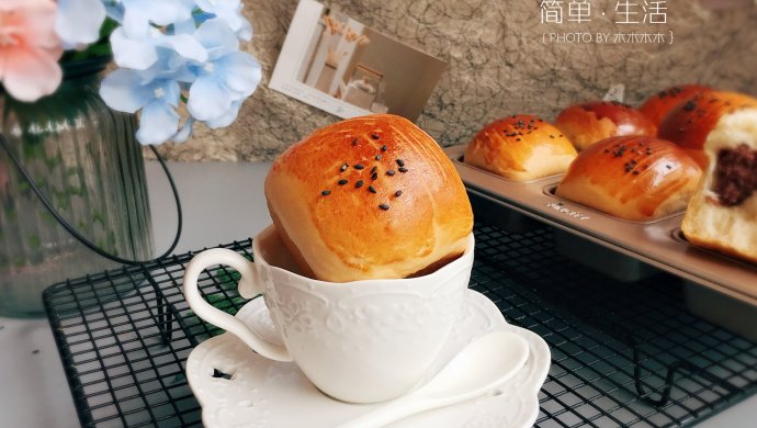 超软红豆小餐包（一次发酵法）