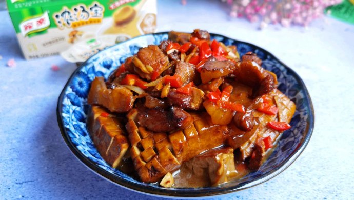厨艺小白也能做：五花肉豆腐干(家乐浓汤宝)