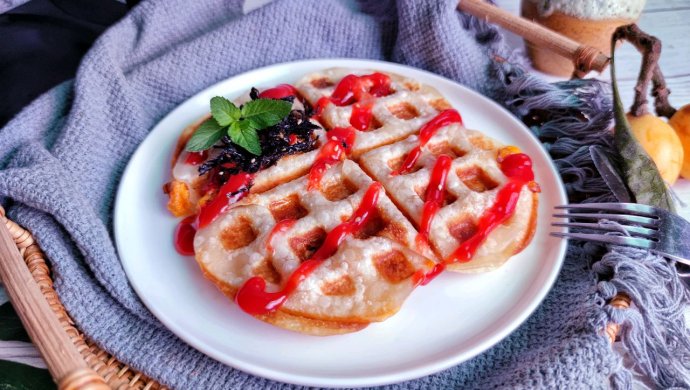 饺子皮版三明治华夫饼
