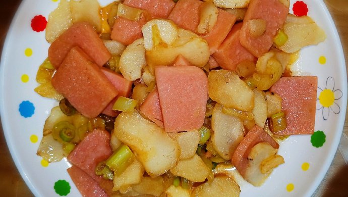 荸荠(bi qi)马蹄炒火腿