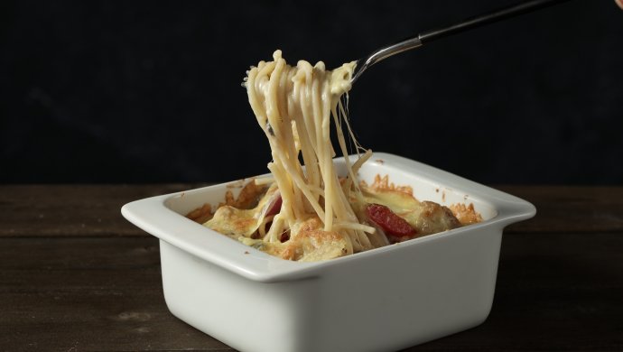 daogrs M6s搪瓷蒸烤箱:鸡肉口蘑意粉