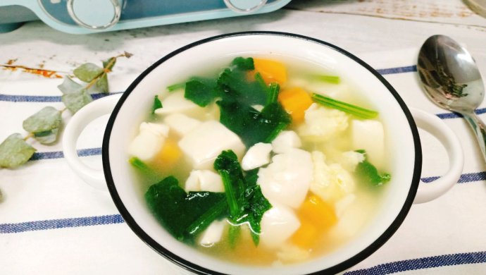 低脂低卡减肥餐，菠菜豆腐汤，清淡好喝！