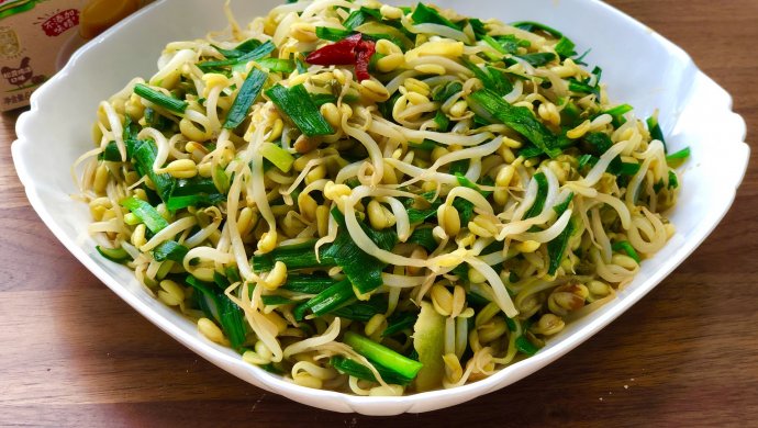 韭菜炒豆芽
