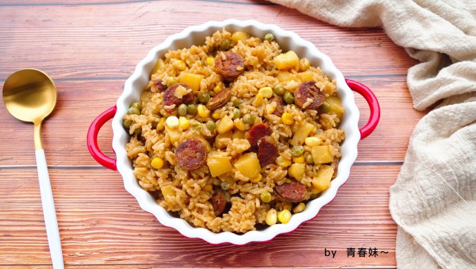 腊肠土豆焖饭