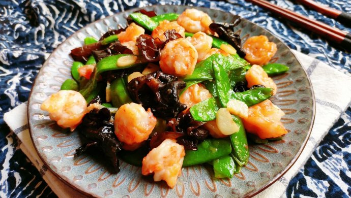 清爽开胃小炒『荷兰豆炒虾仁』