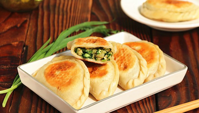 韭菜鲜肉煎饺