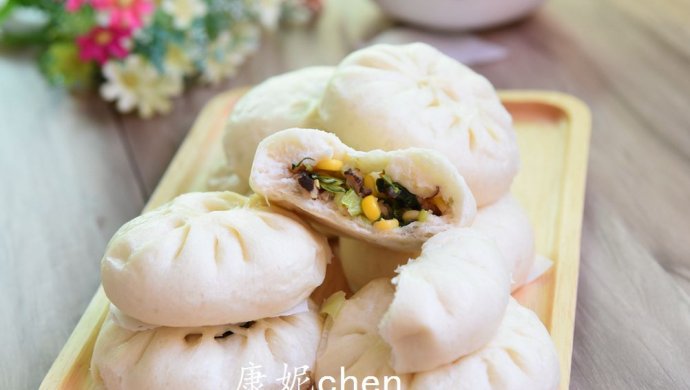 冬菇素菜包的做法