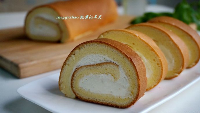 奶油戚风蛋糕卷