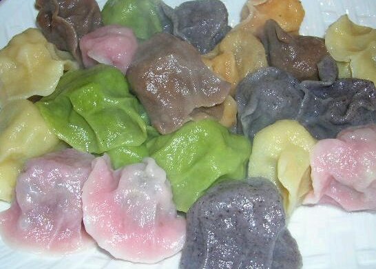 逗逼大静 彩色馄饨、饺子、面条