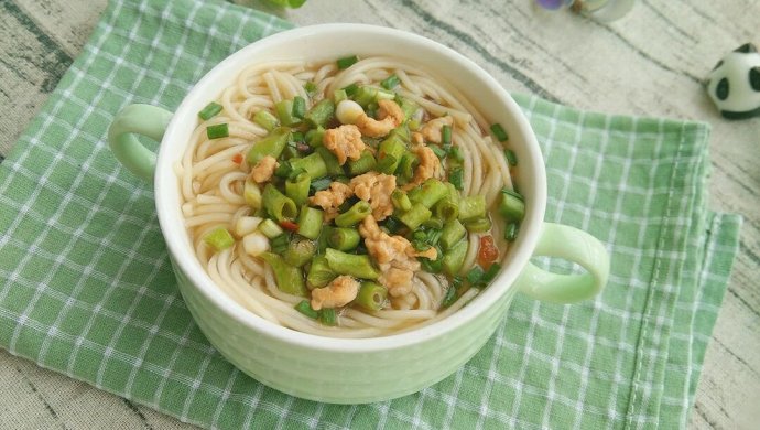 肉沫豆角面条