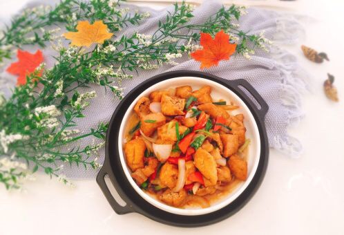 家常炒油豆腐