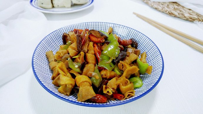 豆豉香菇千张结