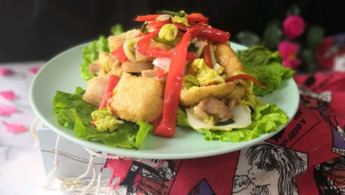 油豆腐炒大白菜