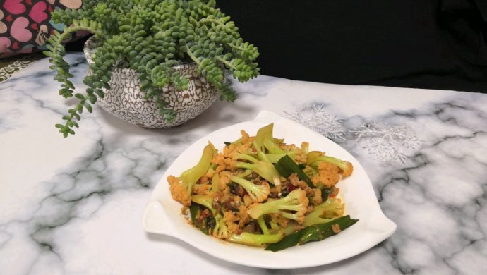 豆瓣酱焖有机花菜