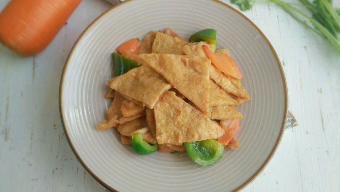 素炒油豆腐片
