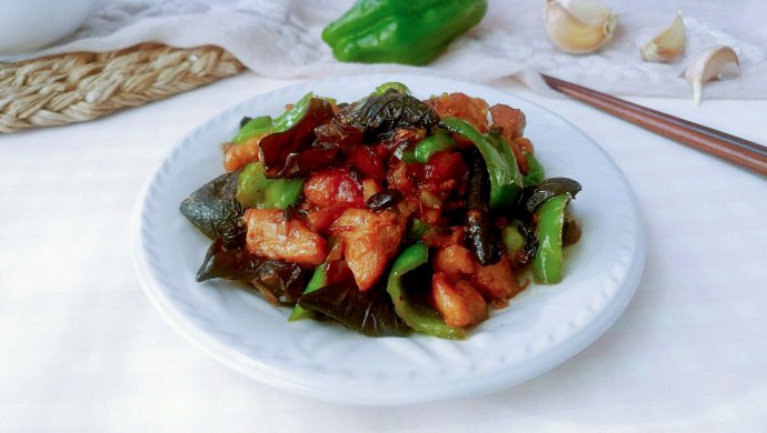 豆豉蚝黑青椒鸡