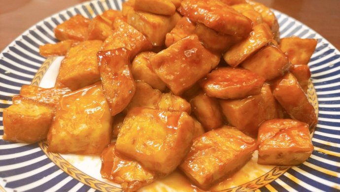 用番茄酱做的糖醋豆腐