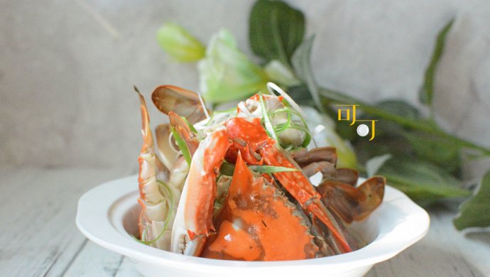 豆瓣酱蒸梭子蟹