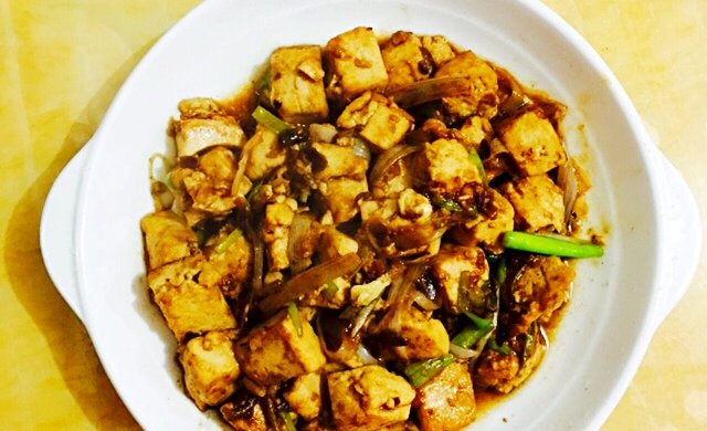 豆瓣酱炒豆腐