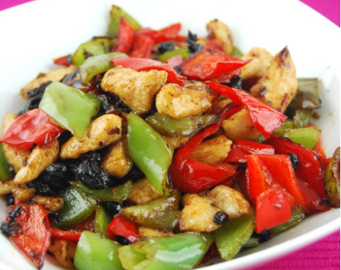豆豉双椒鸡片
