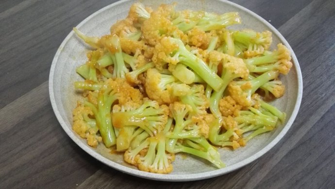 番茄酱炒青梗菜花