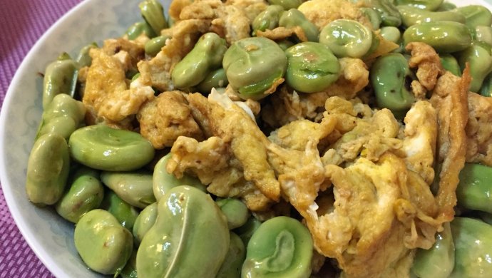 蚕豆炒鸡蛋