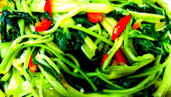 椒丝腐乳炒通菜