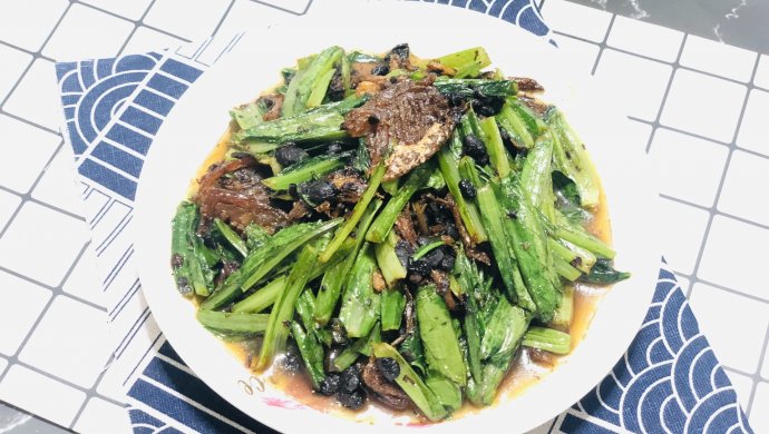 豆豉鲮鱼油麦菜―――十分钟快手菜
